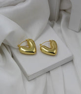 Heart Luxury Hoops 18K || Anti Tarnish || Waterproof